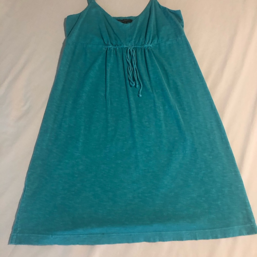Knee length turquoise dress